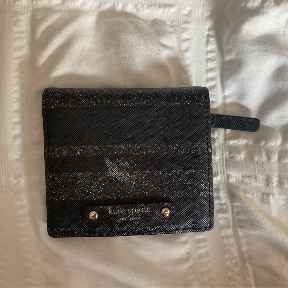Kate Spade Glittery Navy Blue Mini Wallet